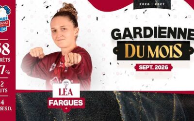 Léa Fargues élue meilleure gardienne du mois de septembre