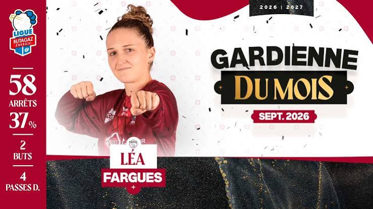 Léa Fargues élue meilleure gardienne du mois de septembre